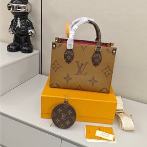 Louis Vuitton Tan and Brown Monogram Tote